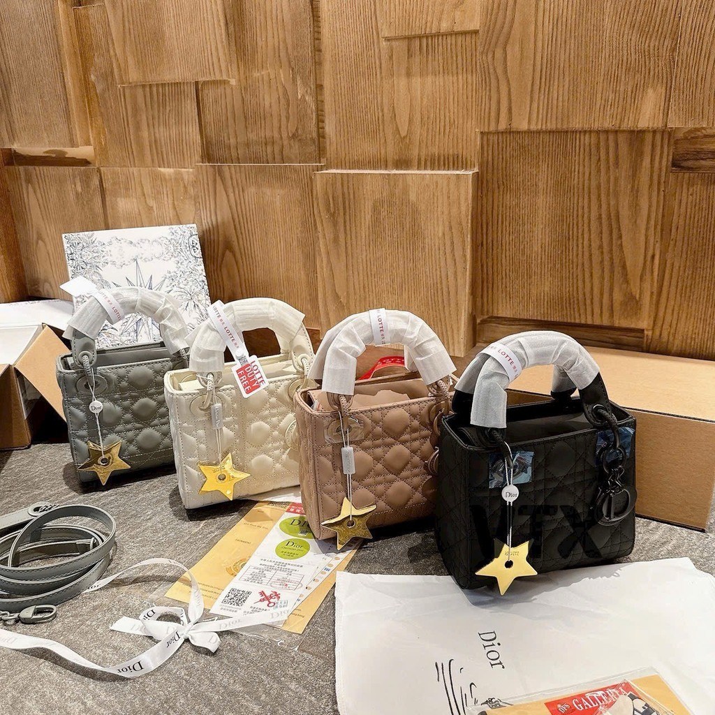 Túi Christian Dior Mini Lady Latte Cannage Lambskin 4 Màu Túi Christian Dior Mini Lady Latte Cannage Lambskin 4 Màu